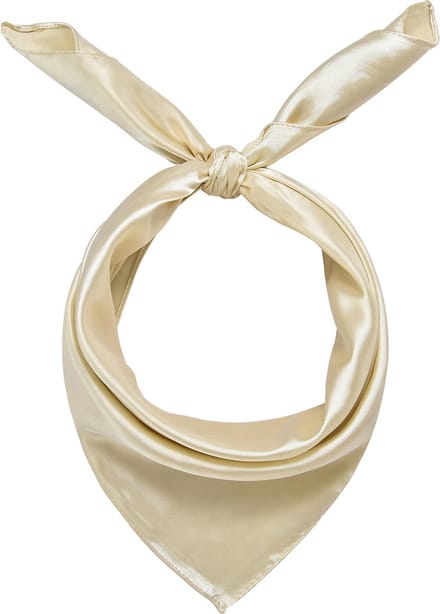 Emilie scarves - Sjaal - satijn - crème wit - vierkant 60*60 cm