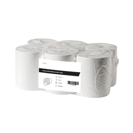 Poetsrol mini coreless cellulose 1-laags