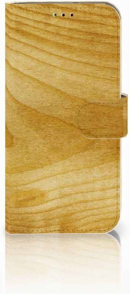 Samsung Galaxy A40 Book Style Case Licht Hout