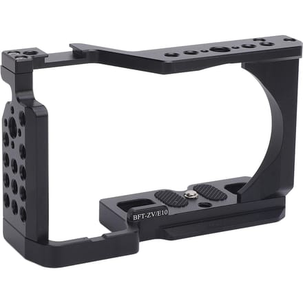 Camera Cage voor ZV-E10 Aluminiumlegering Video Rig Uitbreidingsframe met Cold Shoe Mount 14 38 Inch black