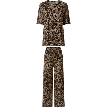 ESMARA Dames geribde pyjama (Print, S (36/38))