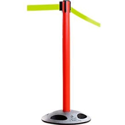 Afzetpaal RS-Guidesystems GLA 25, rood, trekband 50 mm, neongeel, 2 stuks