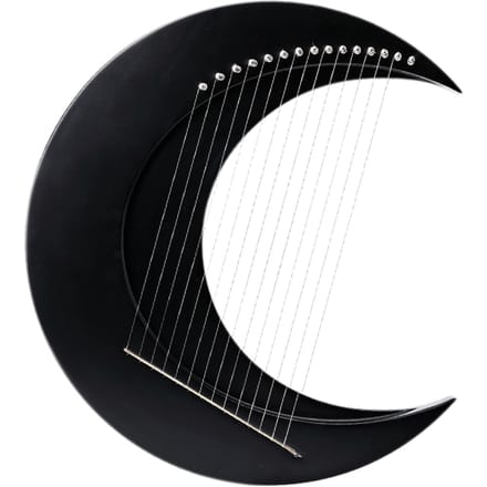15-snarige Crescent Moon Type Lier C Key Harp Draagbare Lier Staaldraad Snaren Mini Snaar 15 Strings zwart