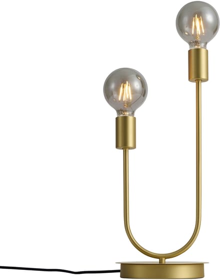 QAZQA tuning - Art Deco Tafellamp - 2 lichts - H 46.5 cm - Messing - Woonkamer