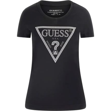 Dames-T-shirt Guess CN Shiny Triangle