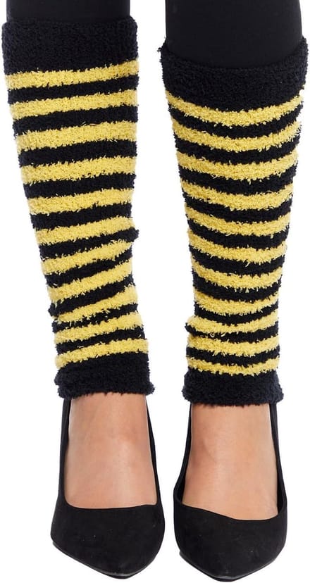 Bijen Beenwarmers - Kostuum Accessoires - Feestelijke Aankleding - Uniek Ontwerp - One Size - Multicolor