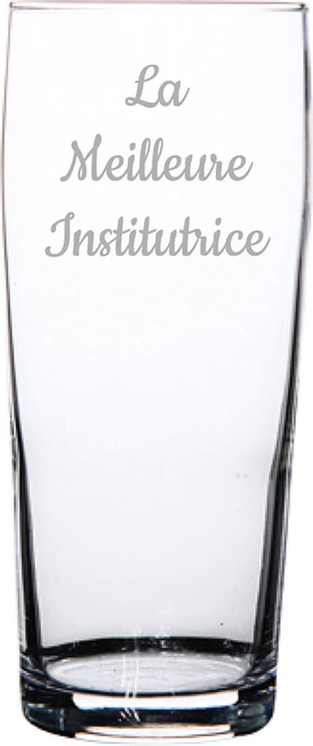 Bierfluitje gegraveerd - 19cl - La Meilleure Institutrice