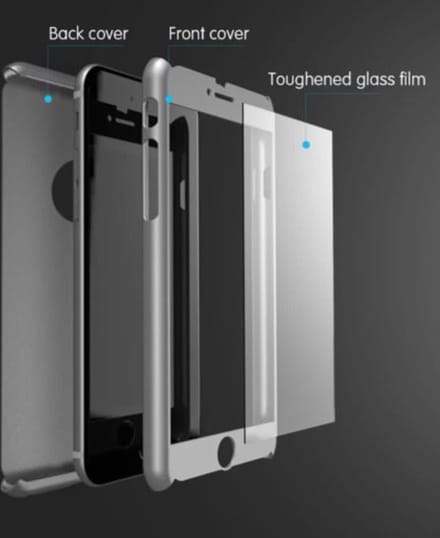 360-graden Beschermhoes Set voor iPhone 6 Plus / 6S Plus _ Zwart