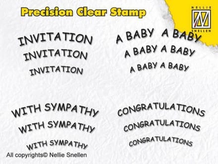 Nellies Choice Clearstempel-Precission Stamp-Engels tekst - 2 APST010