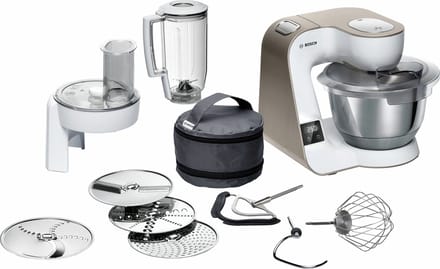 Bosch MUM5 - MUM5XW20 - Keukenmachine - 1000W - 3,9L - Met Weegschaal en Timer - Champagne