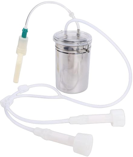Allecto - Zerodis Handmatige Melkmachine voor Geiten - 2000ml RVS Melkbucket