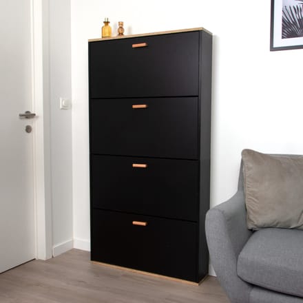 Milton & Oldbrook Schoenenkast Maribor Zwart
