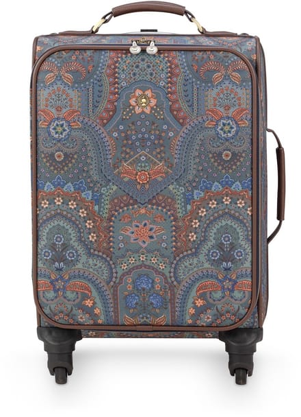Pip Studio - Tosca Trolley Dames - Handbagage Koffer - Jabali - Blauw - 35x22x47cm