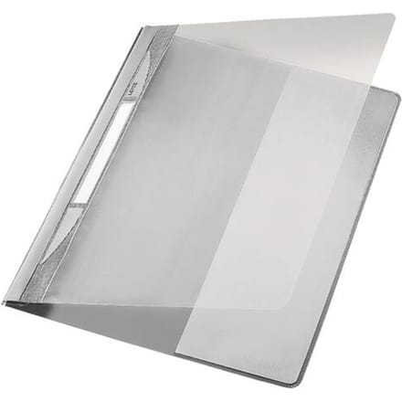 LEITZ Exquisit losbladige ordner, DIN A4 extra breed, PVC, grijs