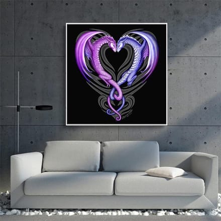 5D bricolage peinture diamant complet  fleur Dragon  mosaïque diamant broderie vente point de croix 30x30 black