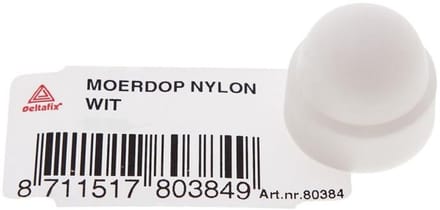 Deltafix - Moerdop m10 nylon wit