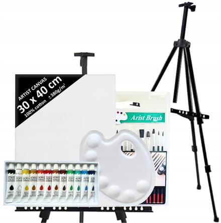 Compleet Schilderset met Ezel, Acrylverf en Kwasten