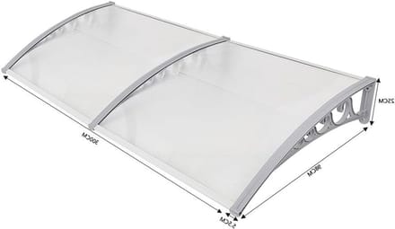 Deur Luifel - Voordeur Overkapping - Bescherming Huisdeur - Weerbestendig Polycarbonaat - 100x300 cm - Transparant