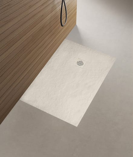Wiesbaden Stonea Douchebak Antislip 80 x 140 x 3 cm - Beige