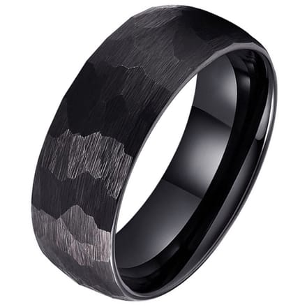 Tom Jaxon wolfraam Ring Facet Mat Zwart-21mm