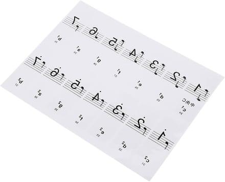 Toetsenbord Stickers - Pianostickers Beginners - Muziek Leren - Met Notatie - 88 Toetsen - Transparant