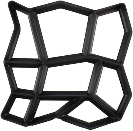 Tuinpad Mal - Bestratingsvorm Steen - Eigen Pad Maken - Herbruikbaar Plastic - 43x43x4cm - Zwart