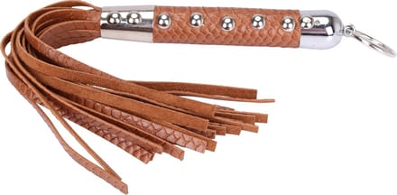 Fixxx - Zweep - Flogger - PU Leer - Slangenleer Print - Bruin