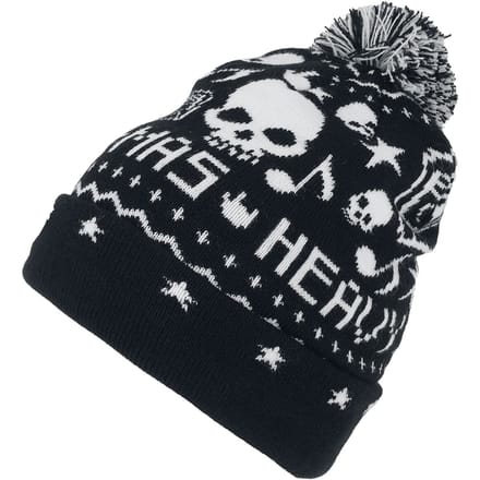 EMP Special Collection Beanie - Xmas muts - voor Vrouwen - zwart-wit