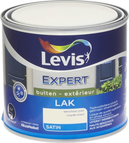 Levis - Expert Hout Lak Buiten Satin - Eierschaal - 0,5 L