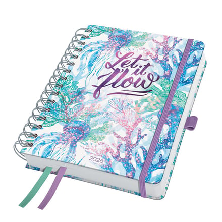 Sigel weekagenda met spiraal 2026 formaat A5 Underwater Miracles hardcover