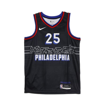 Basketbaltanktop voor heren Nba Swingman Jersey City Edition 2020 nr. 25 Ben Simmons Phi76e zwart