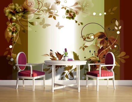 Floral Design Photo Wallcovering
