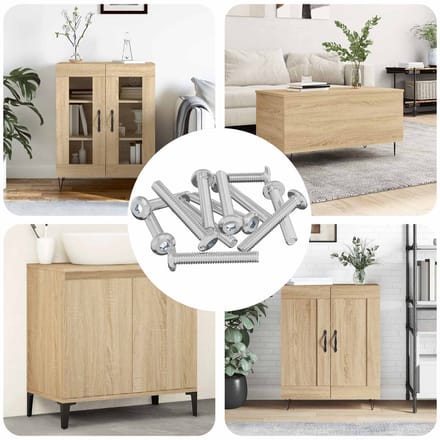 vidaXL Slot Schroef Effen 2514 pcs Zilver Staal