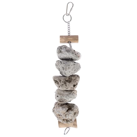 TIAKI vogel speelgoed stenen blok ca. Ø6x30cm vogels