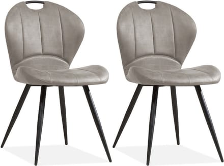 Eetkamerstoel Miracle - Pebble (set van 2 stuks)