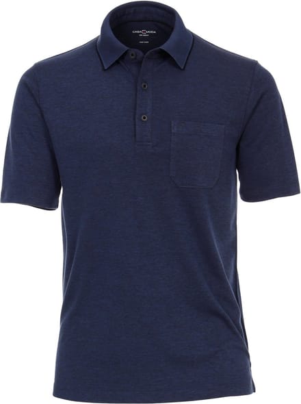 CASA MODA comfort fit poloshirt - marine blauw melange