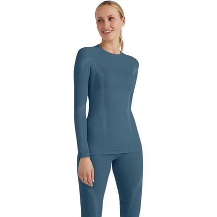 FALKE Wool-Tech Longsleeve sneldrogend wol functioneel functioneel shirt met lange mouwen dames blauw - maat S