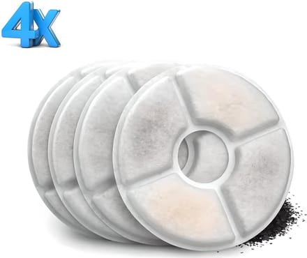 BlueTime® - Drinkfontein Filters - Filter Drinkfontein - Drinkfontein filters - Navulling - Kat - Navulling set 4 stuks