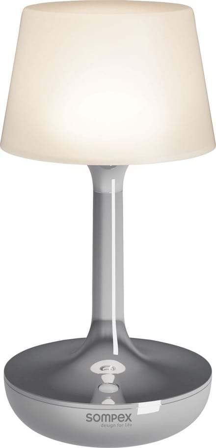 Sompex tafellamp Ginn | Zilver| Oplaadbaar| RGB verlichting | Spatwaterdicht