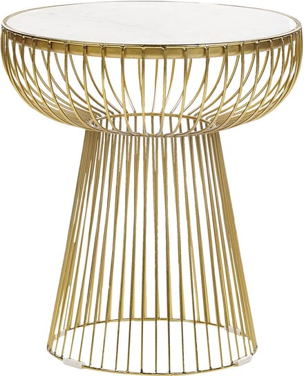 CHEYNES - Bijzettafel - Wit - Marmer