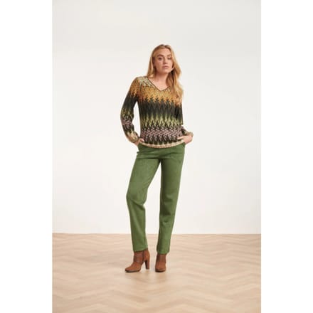 Smashed Lemon 24597 suède leger aangesloten broek |