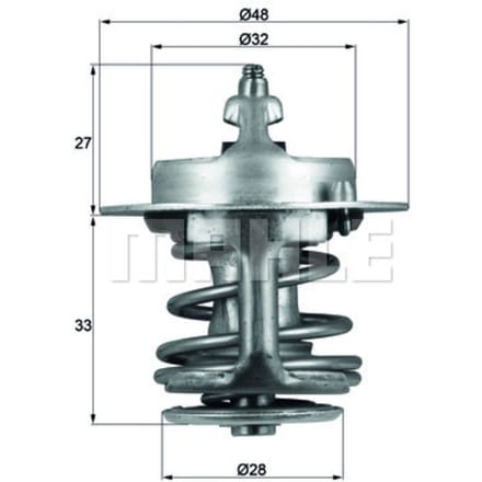 Thermostaat, koelvloeistof MAHLE TX 63 83