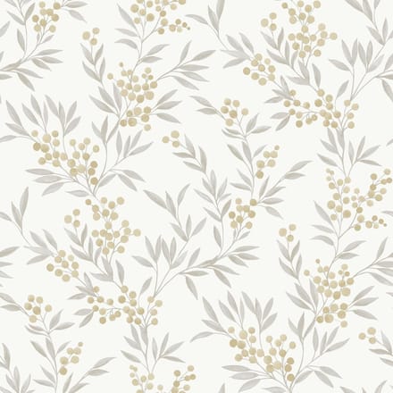 Boråstapeter Vliesbehang 4713 - Woodland - Botanisch Beige - 53cm x 10.05m