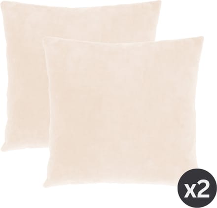 Tiseco Home Studio - Kussen (gevuld) MARSHMALLOW - SET/2 - polyester - teddyvulling - super zacht - Vierkant - 45x45 cm - Ivoor