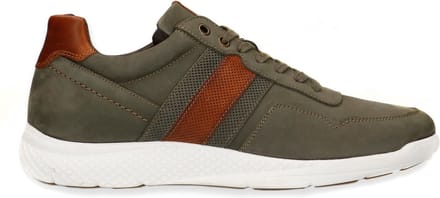 No Stress - Heren - Groene nubuck sneakers - Maat 42
