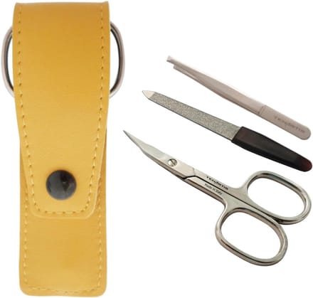 Luxe 3-delige manicure set in echt leer etui