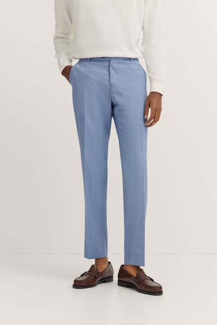 Bugatti Herren Pantalon met vouw en fijne structuur