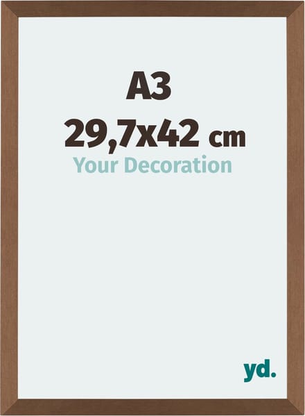 Your Decoration - Fotolijst A3 29,7x42 cm - MDF - Koper Decor - Mura