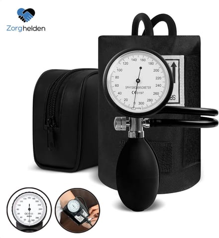 Zorghelden® Professionele handmatige bloeddrukmeter - Klinisch getest - bloeddrukmeter bovenarm - bloeddrukmeters - bloeddruk meter - bloeddrukmeter handmatig