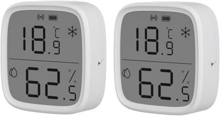 Temperatuur Vochtigheid Sensor - Slimme Weer Display - Comfort Binnenklimaat - Hoge Precisie Meting - 2 stuks - Wit